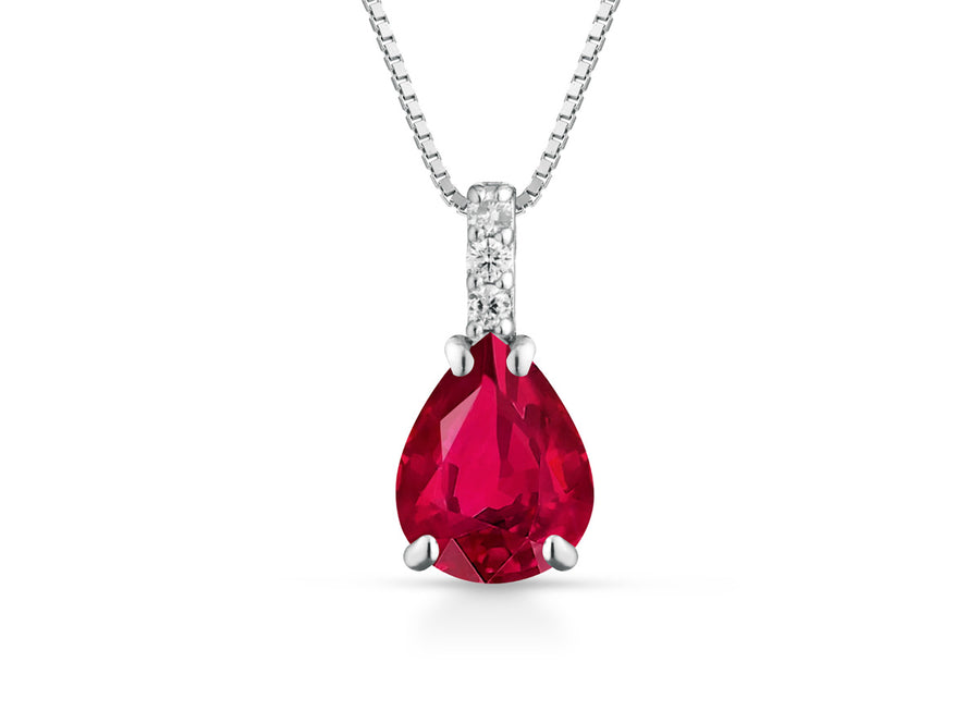 Collana con Rubino e Diamanti - Lucciole - CIOTEAR/1R