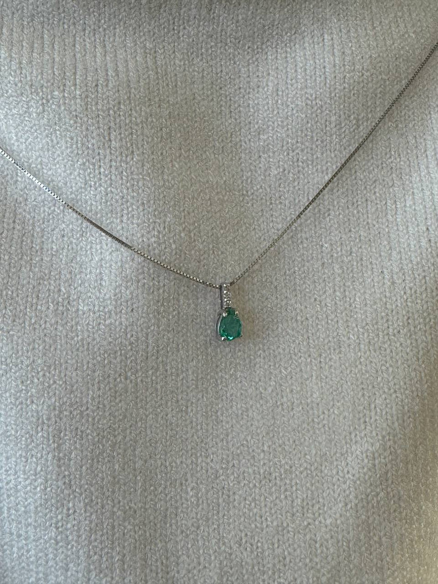 Collana con Smeraldo e Diamanti - Lucciole - CIOTEAR/1S
