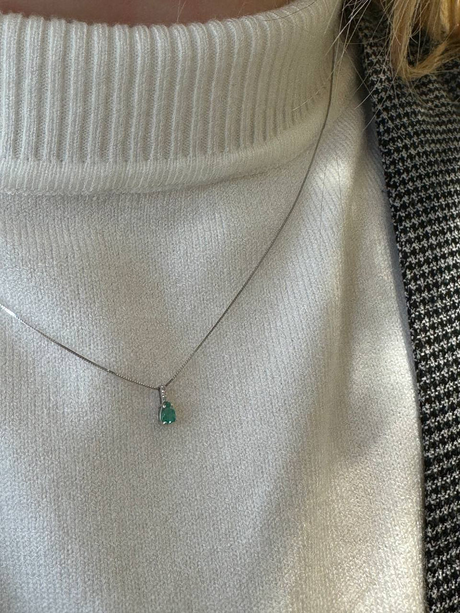 Collana con Smeraldo e Diamanti - Lucciole - CIOTEAR/1S