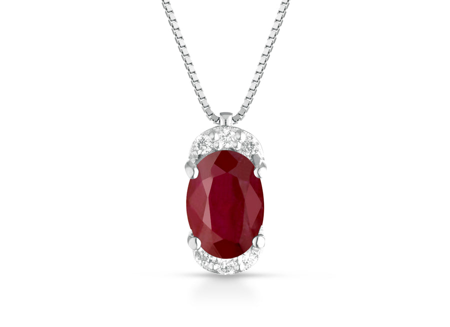 Collana con Rubino e Diamanti - Lucciole - CIOMOND/3R