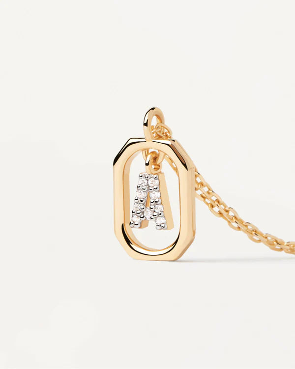Collana con lettera A mini - PdPaola - CO01-512