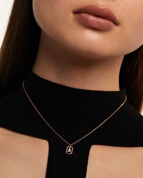 Collana con lettera A mini - PdPaola - CO01-512