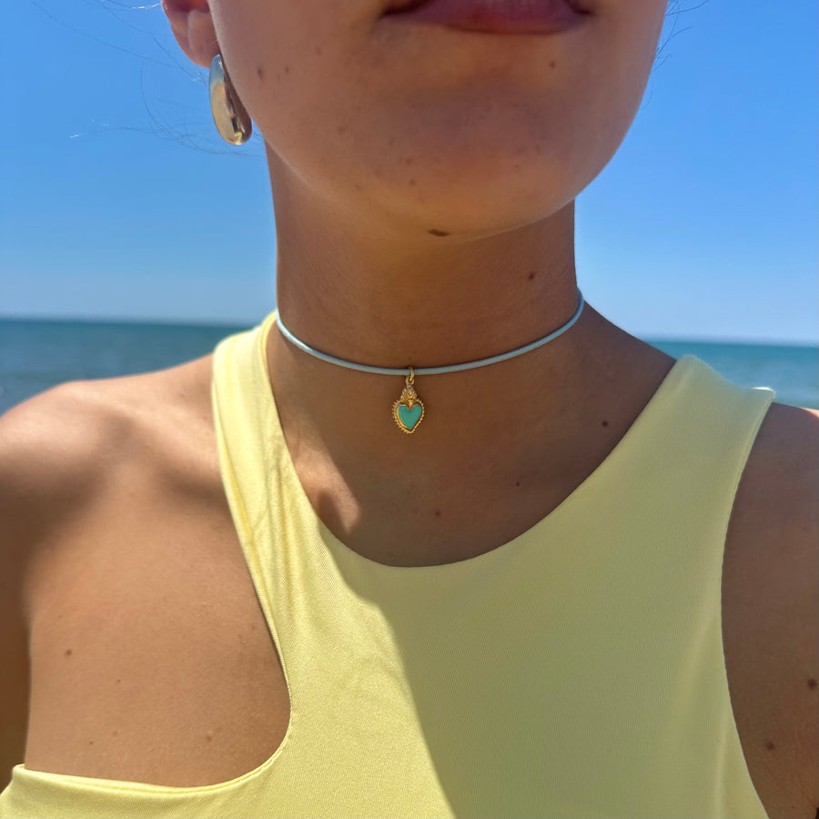 Collana Cuore Azzurro - AemmeOro Silver