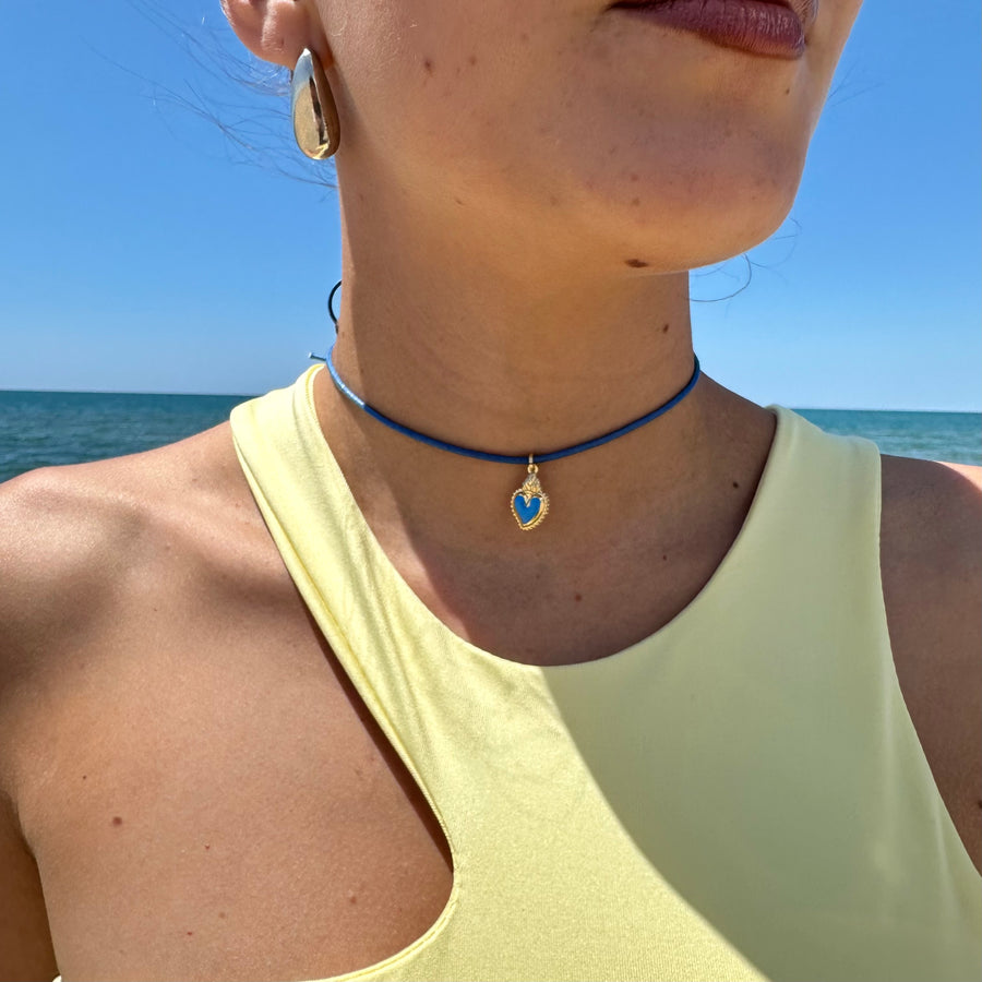 Collana Cuore Blu - AemmeOro Silver