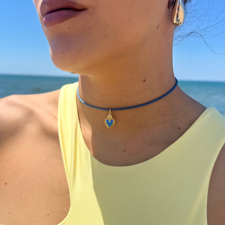 Collana Cuore Blu - AemmeOro Silver