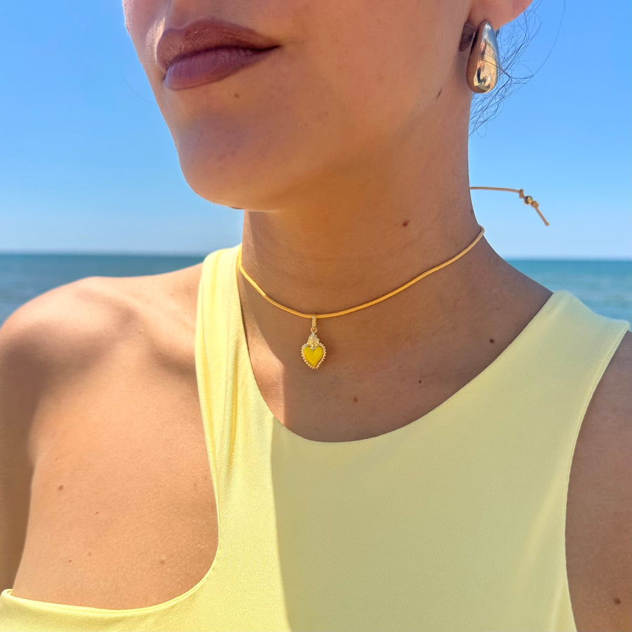 Collana Cuore Giallo - AemmeOro Silver