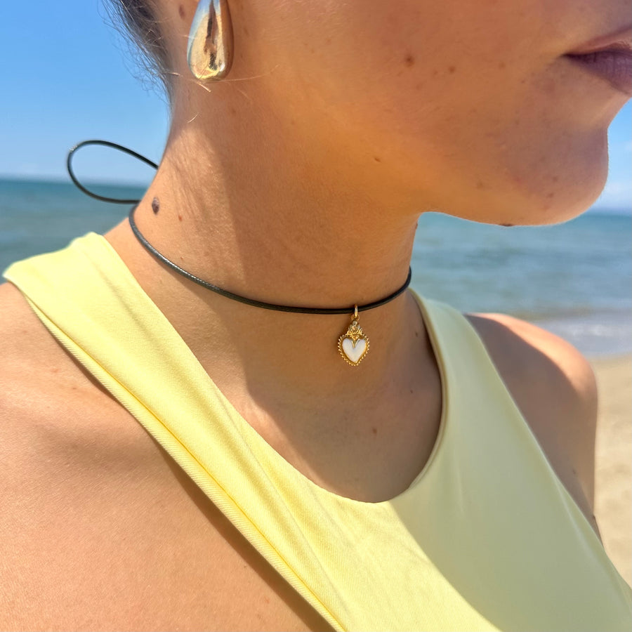 Collana Cuore Bianco - AemmeOro Silver