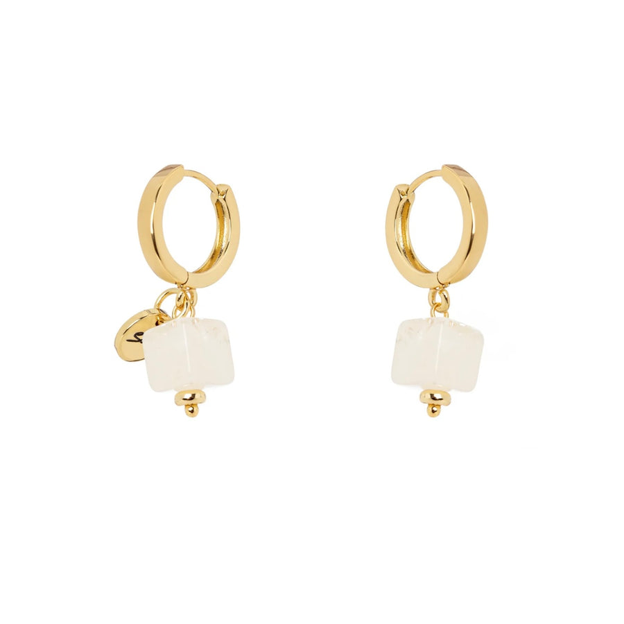 Orecchini a mini cerchio e cubo Kaaba - Sodini - 832121A