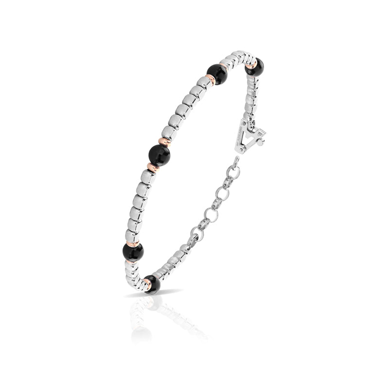 Bracciale uomo in argento con onice - Arkano - ABBO3