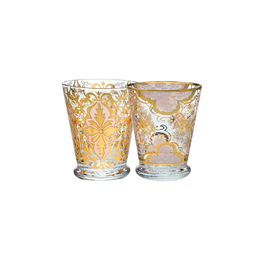 Set 2 bicchieri tumbler cipria linea Damasco - Livellara - 72012002