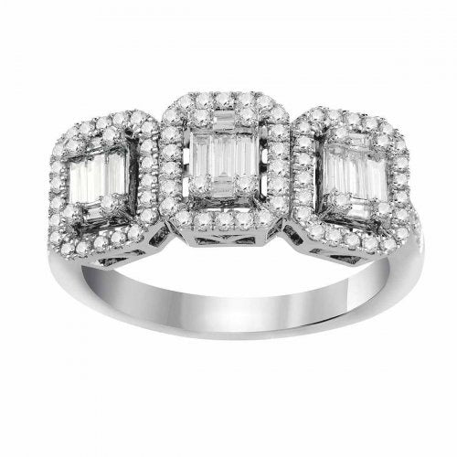 Anello trilogy con Diamanti - Donnaoro - DFAF9093.065