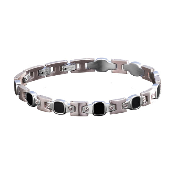 Steel bracelet with pink IP - Arkano jewels