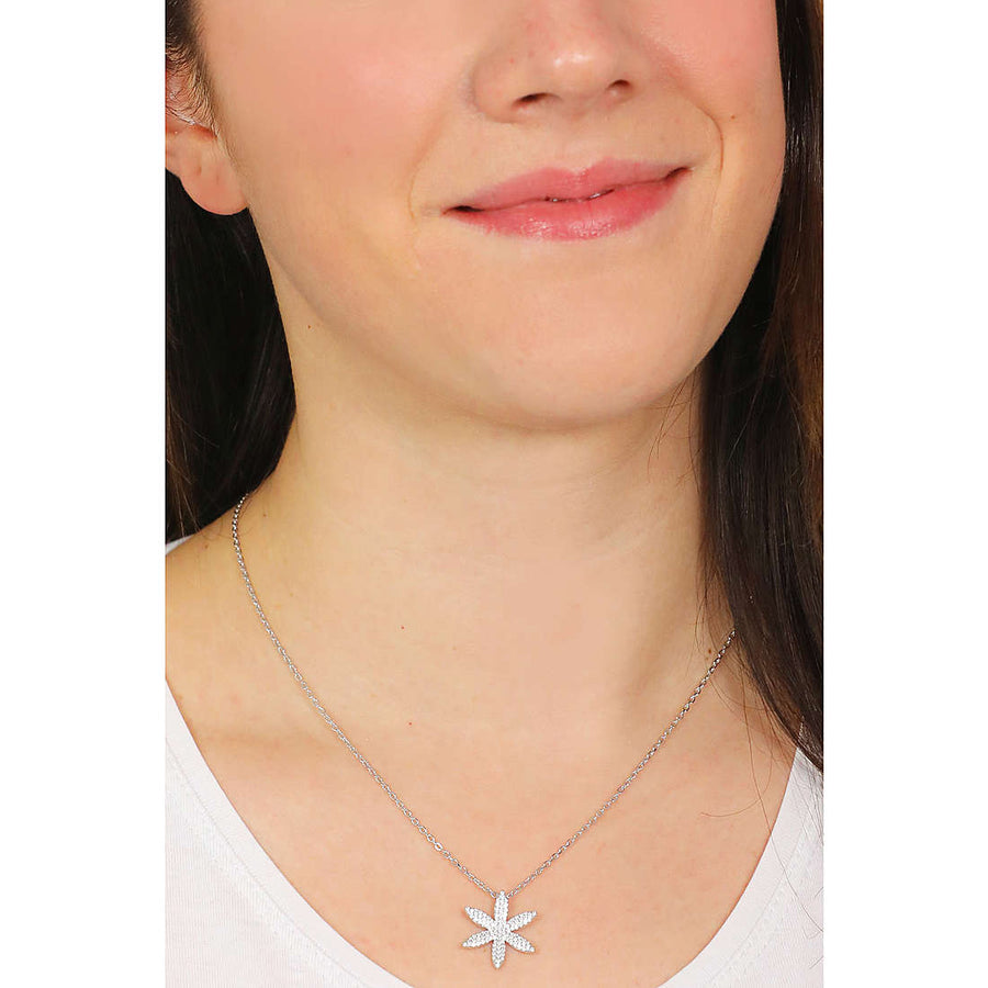 Collana donna con ciondolo a fiore in argento 925 CLFLLIBBZ3 - Amen