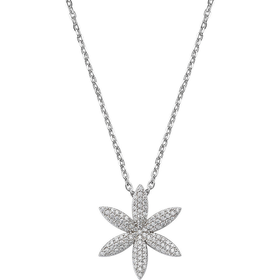 Collana donna con ciondolo a fiore in argento 925 CLFLLIBBZ3 - Amen