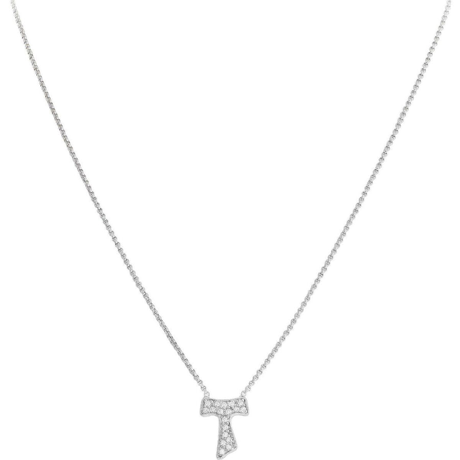 Collana donna con Tau in argento 925 CRCZB3T - Amen