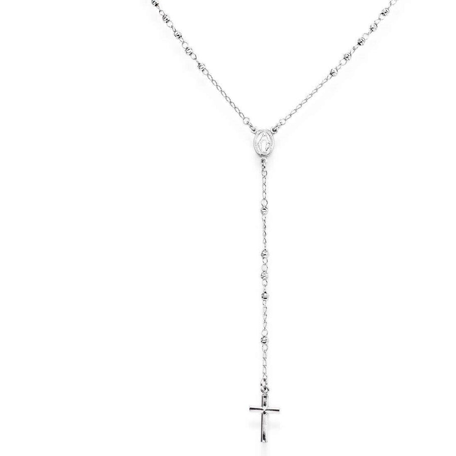 Collana rosario donna in argento 925 CRO30B - Amen