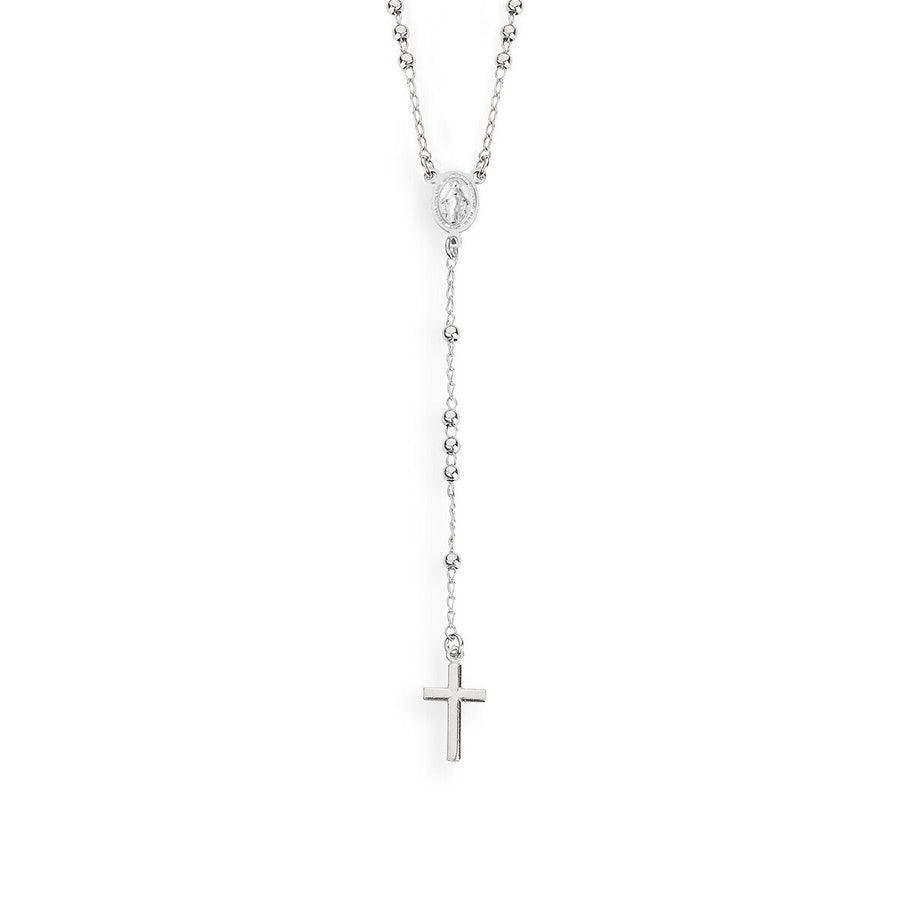 Collana rosario donna in argento 925 CRO30B - Amen
